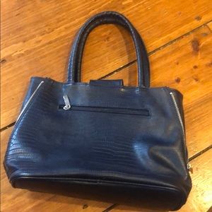 Navy blue/ baby blue Reversible purse